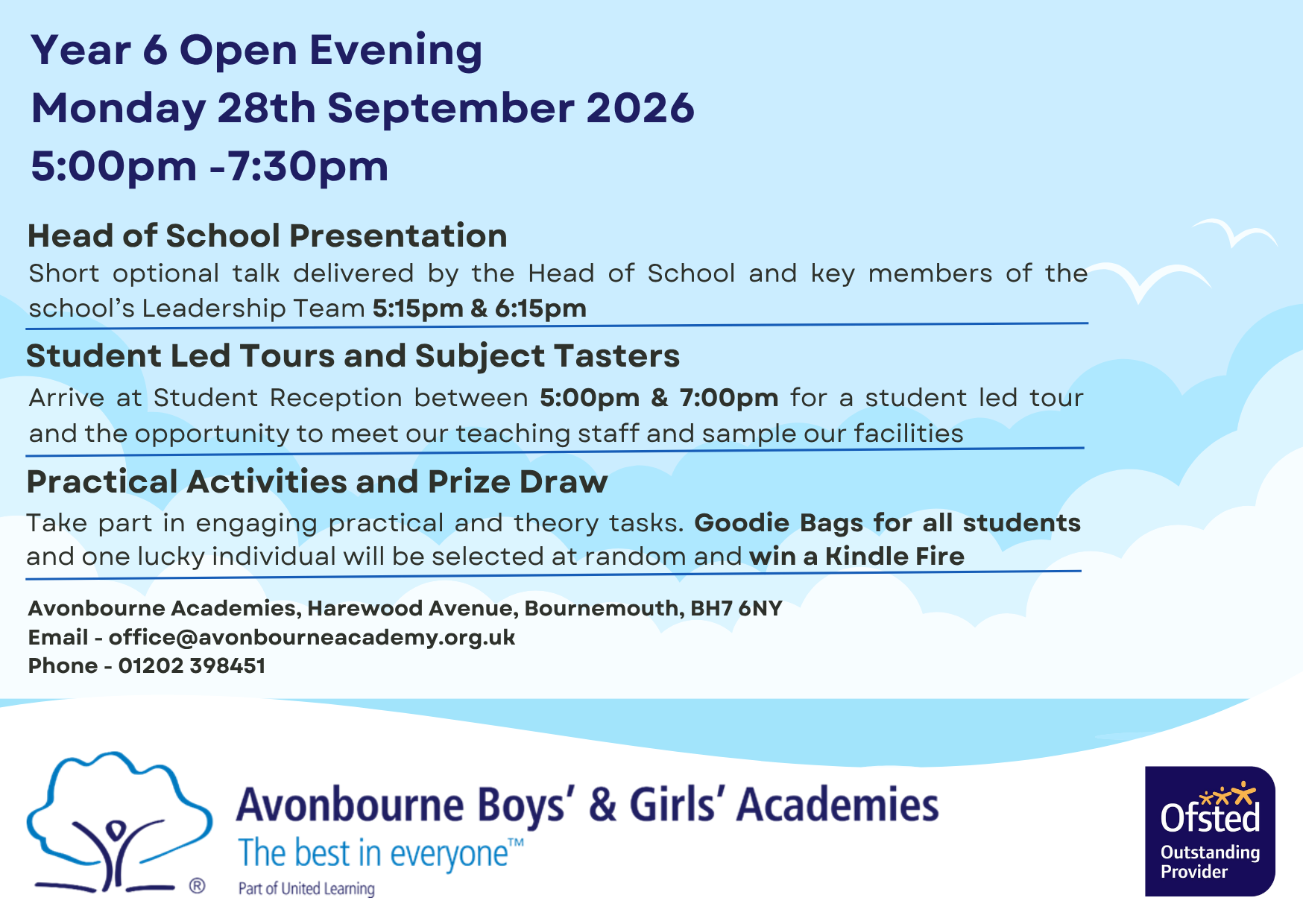Open Evening 2026